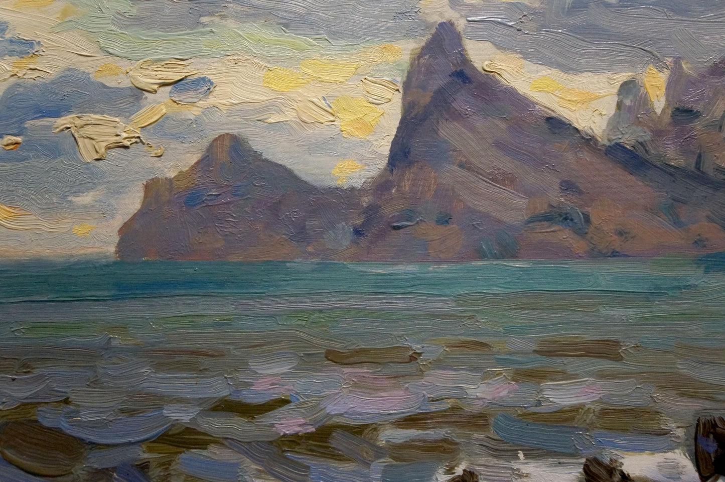 Oil painting Evening seascape Arkady Strelov