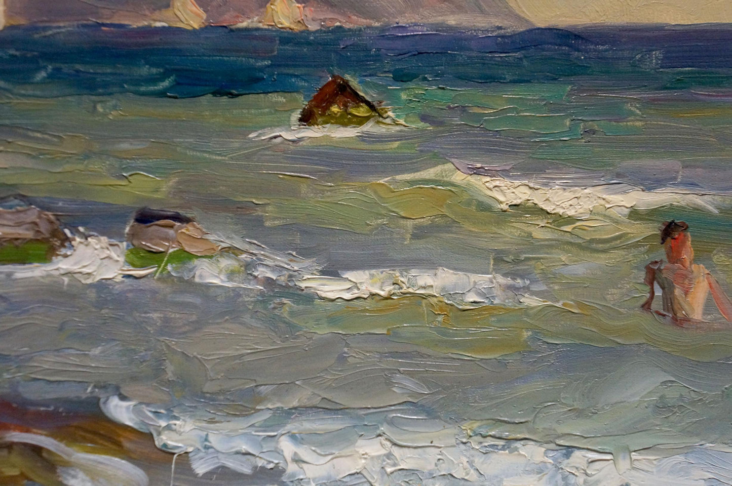 Oil painting Seascape on a hot day Arkady Strelov