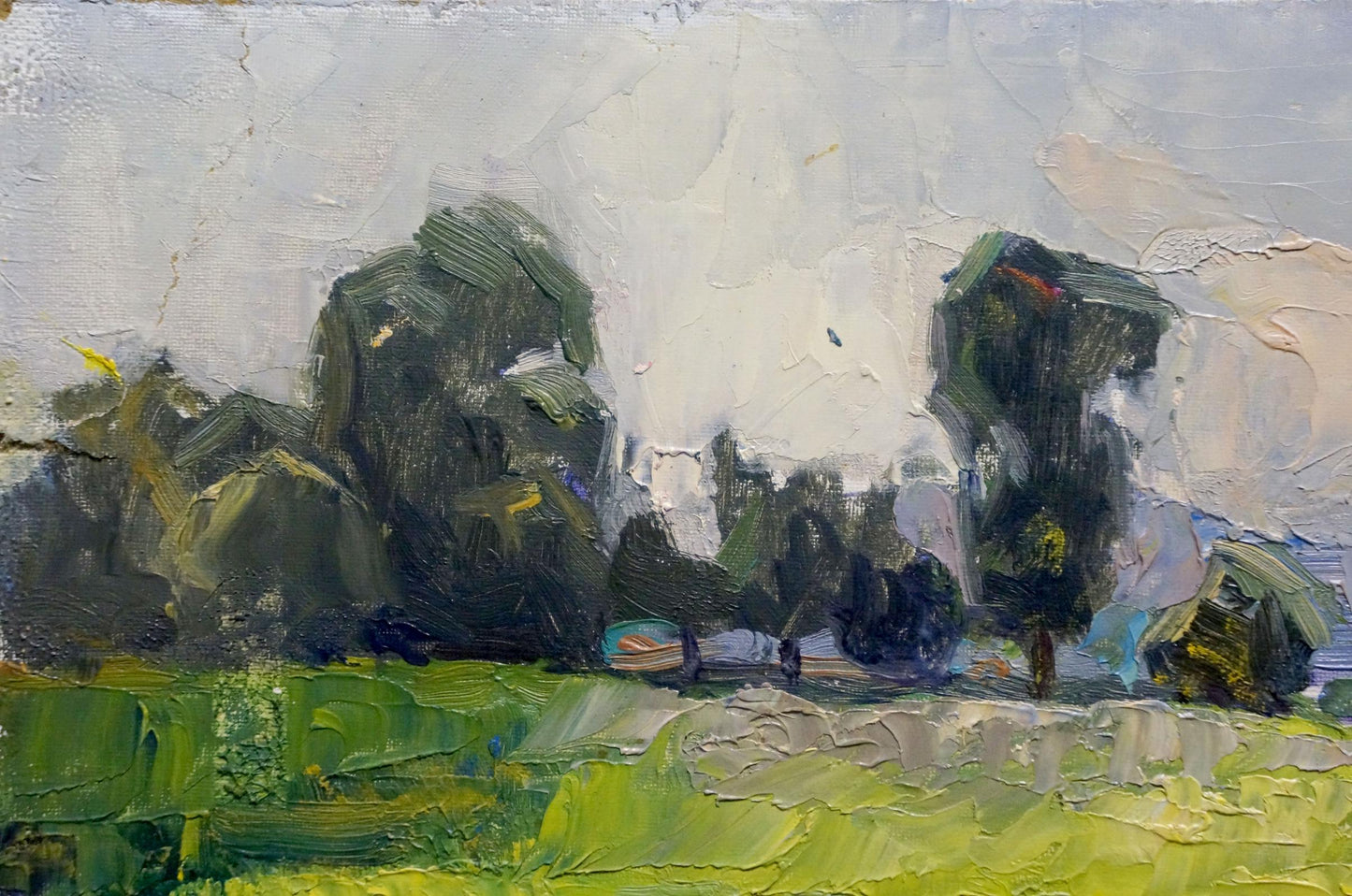 Oil painting It's a nasty day Buryachok Nikolay Ivanovich