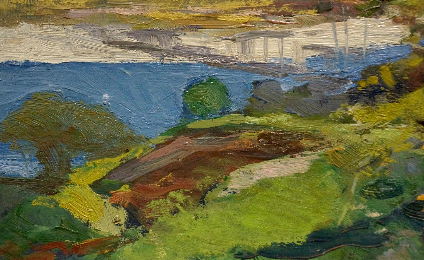Oil painting Dnieper embankment Buryachok Nikolay Ivanovich