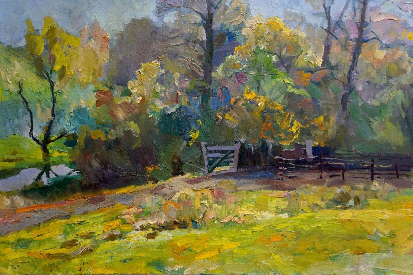 Oil painting Forest nature Unknown artist