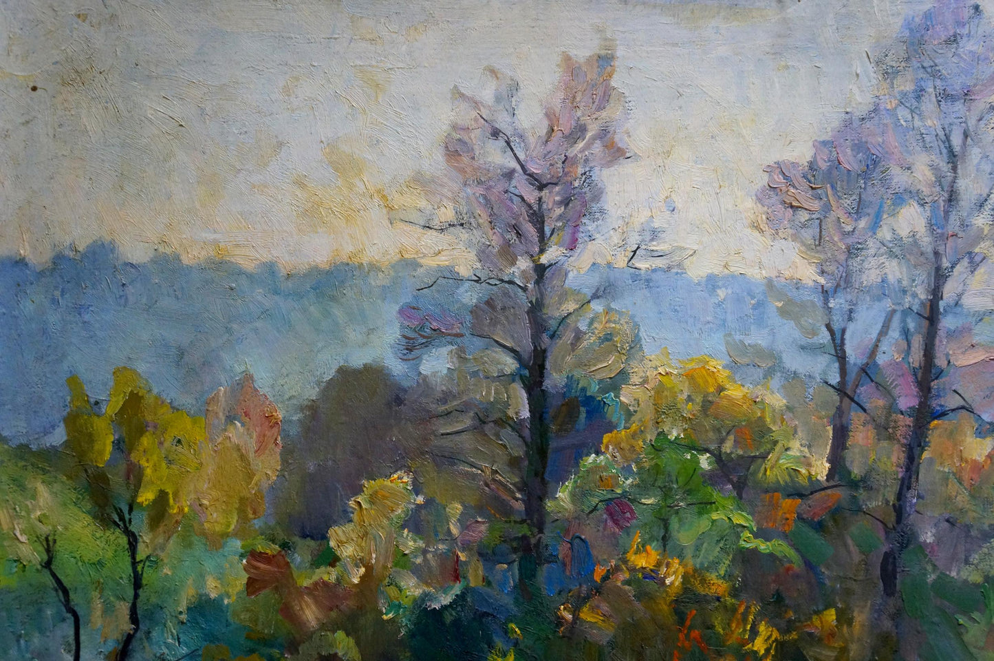 Oil painting Forest nature Unknown artist