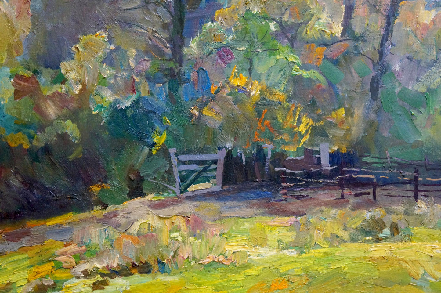Oil painting Forest nature Unknown artist