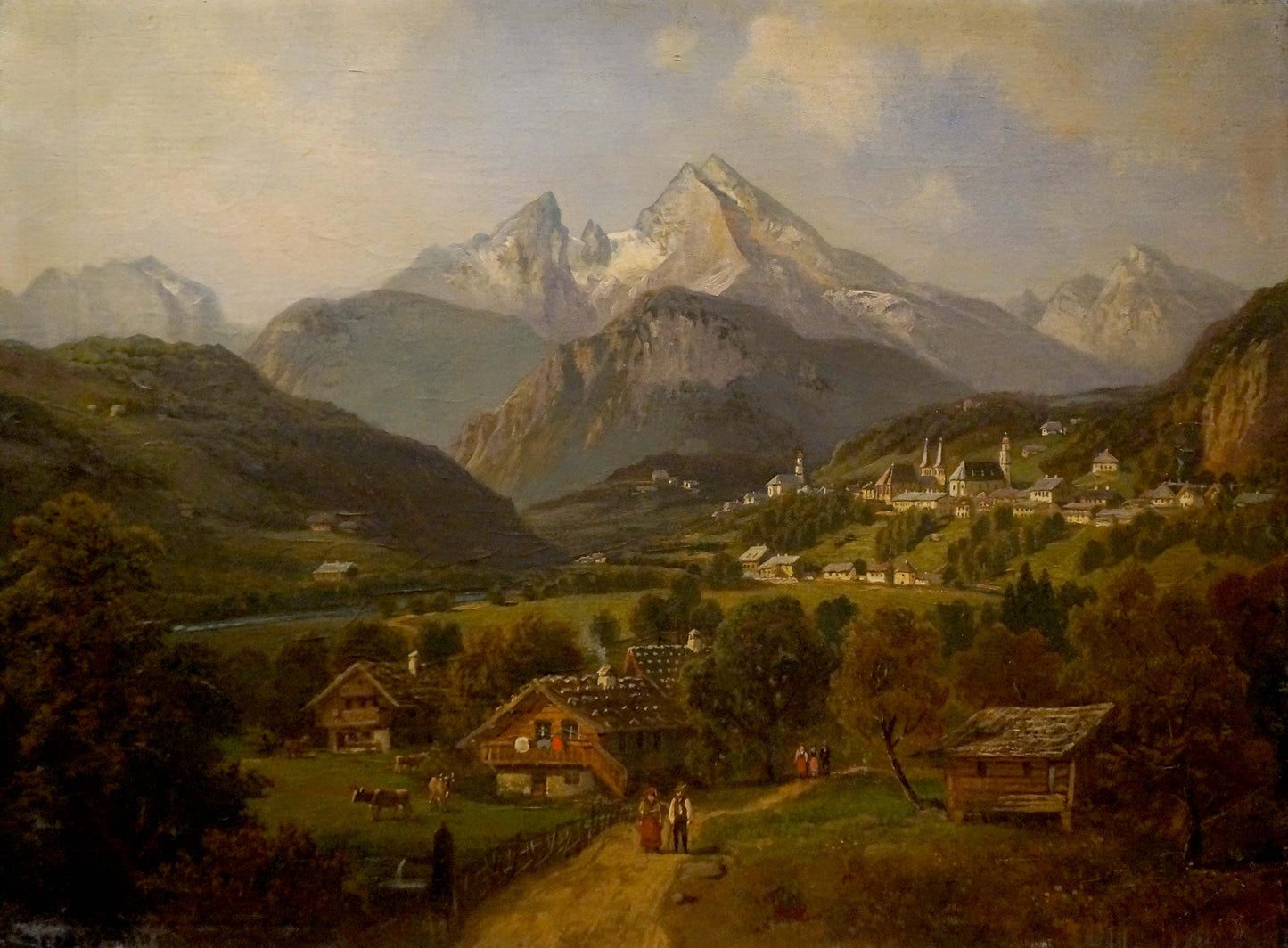 Oil painting Landscape with an amazing place