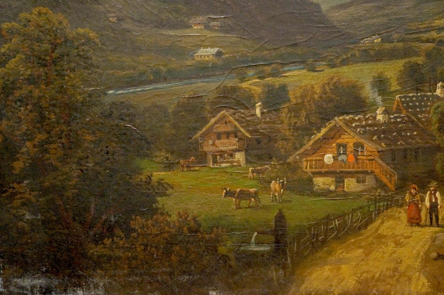 Oil painting Landscape with an amazing place