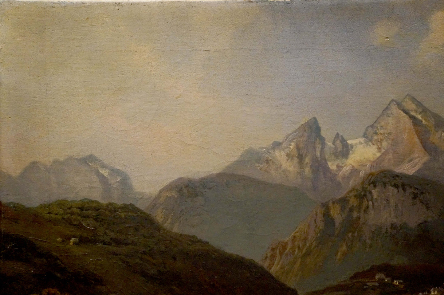 Oil painting Landscape with an amazing place