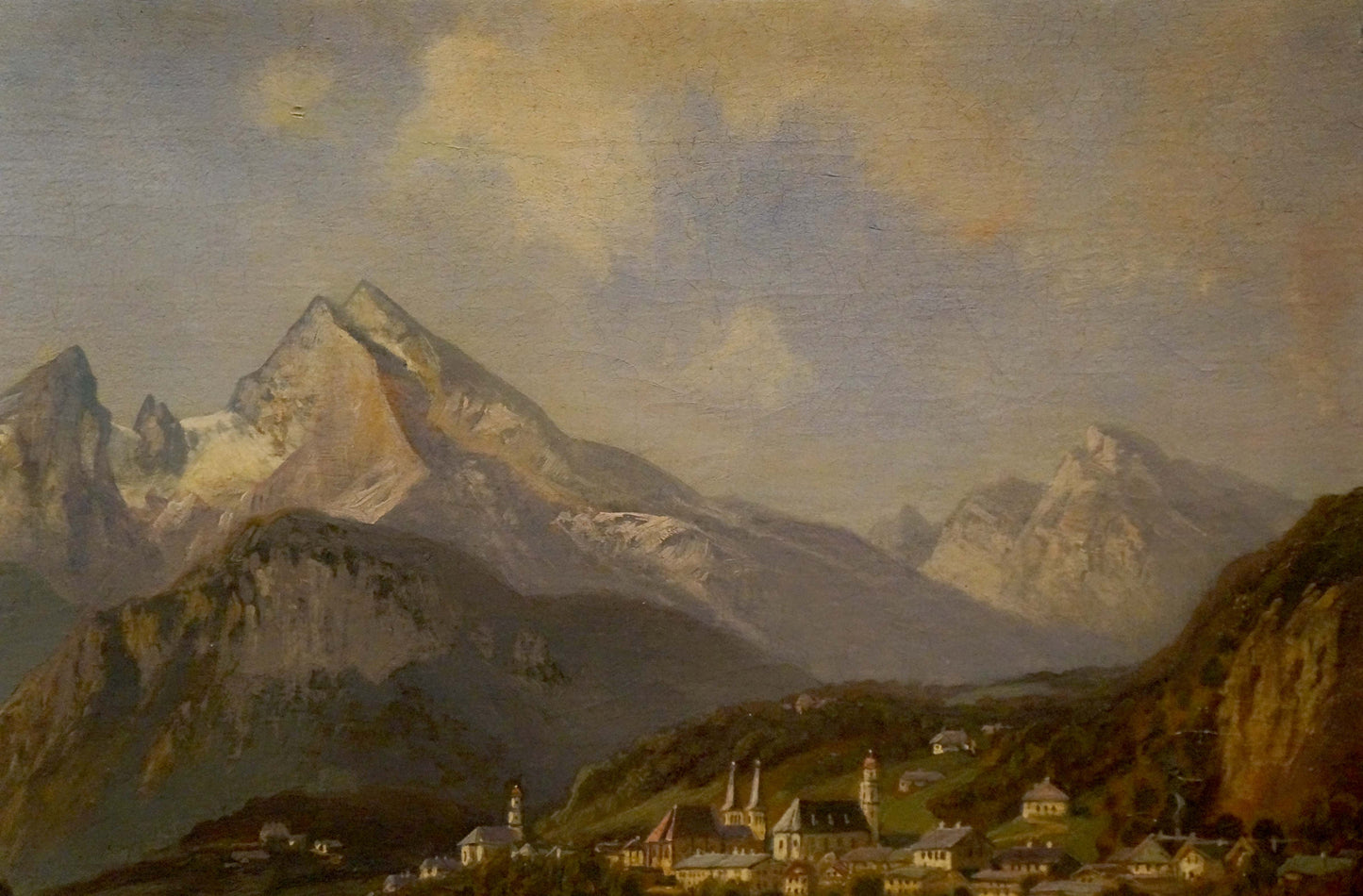 Oil painting Landscape with an amazing place