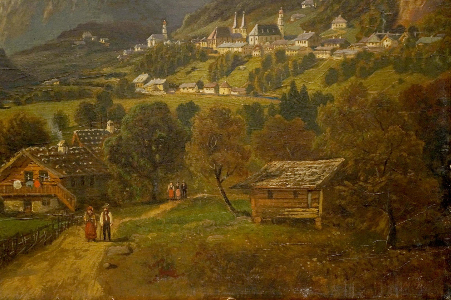 Oil painting Landscape with an amazing place