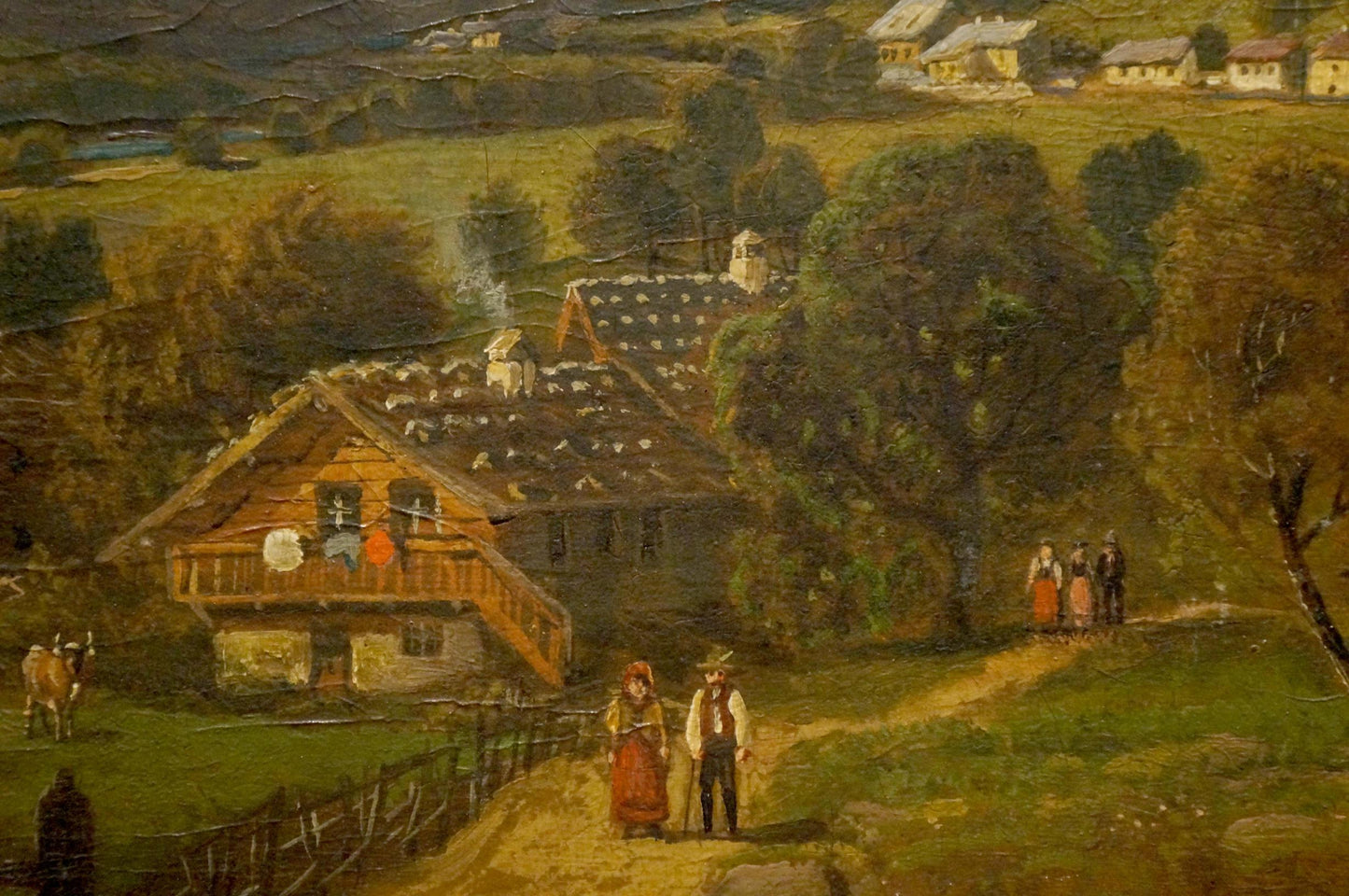 Oil painting Landscape with an amazing place