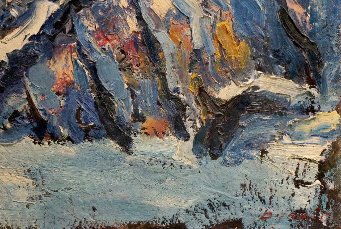 Oil painting Forest covered with snow Sergey Dupliy