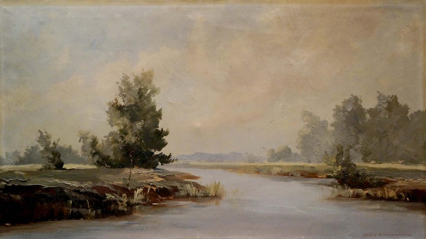 Oil painting Quiet calm day