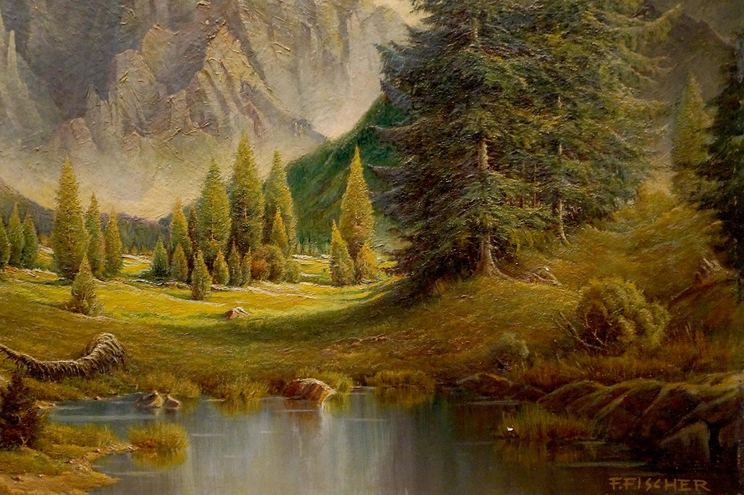 Oil painting Natural wonder F. Fischer