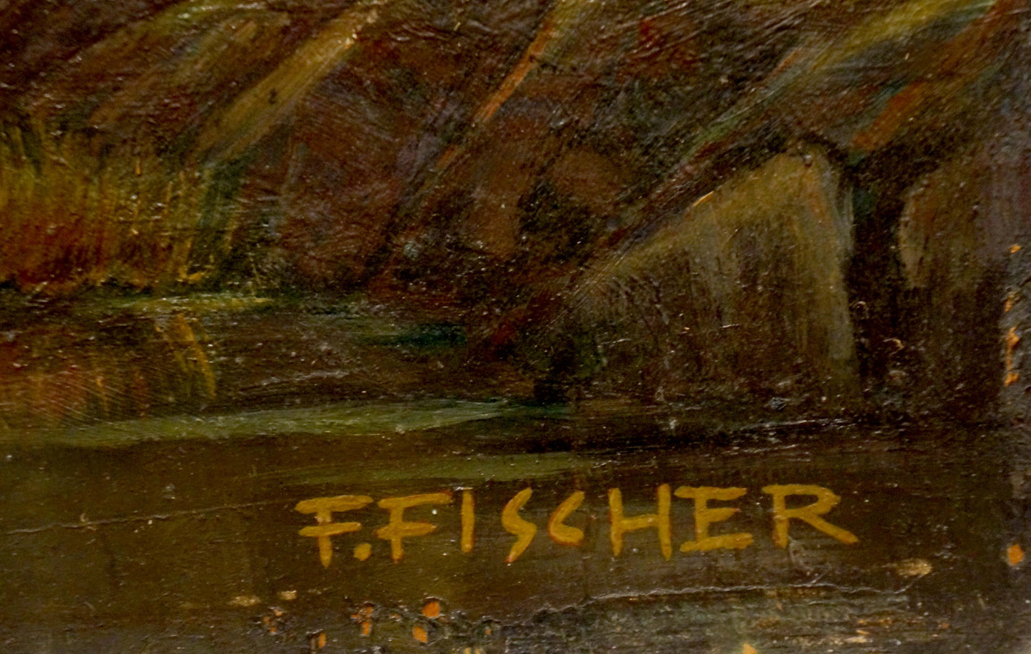 Oil painting Natural wonder F. Fischer