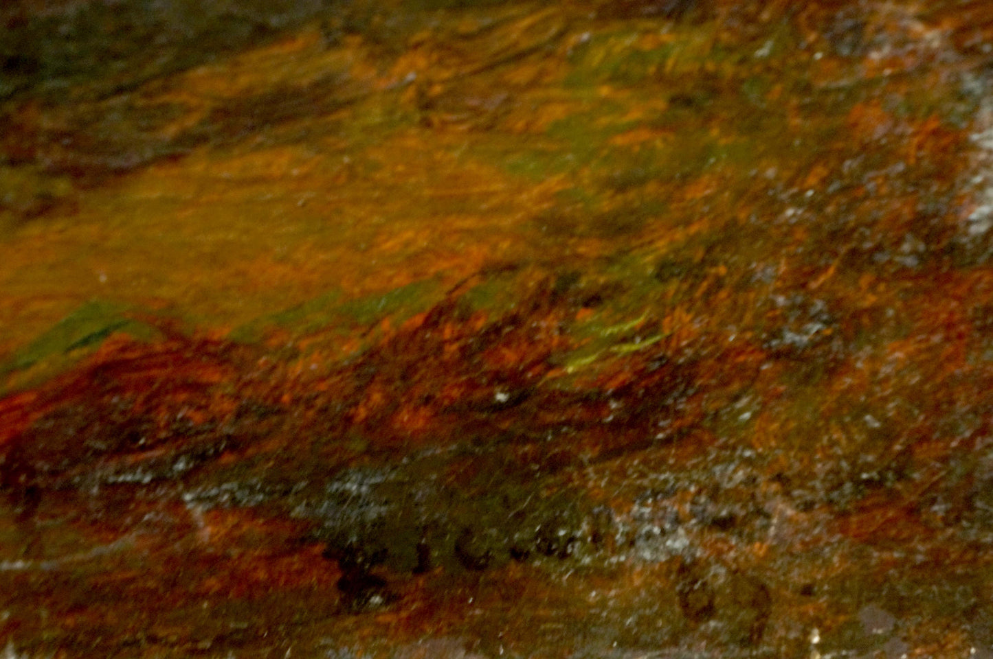 Oil painting Lake in the mountains European artist