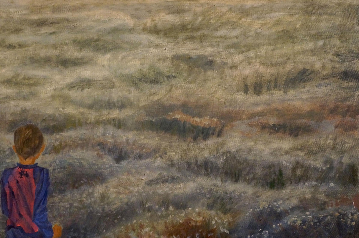 Oil painting Boy in the field Chernikov Nikolay Vladimirovich