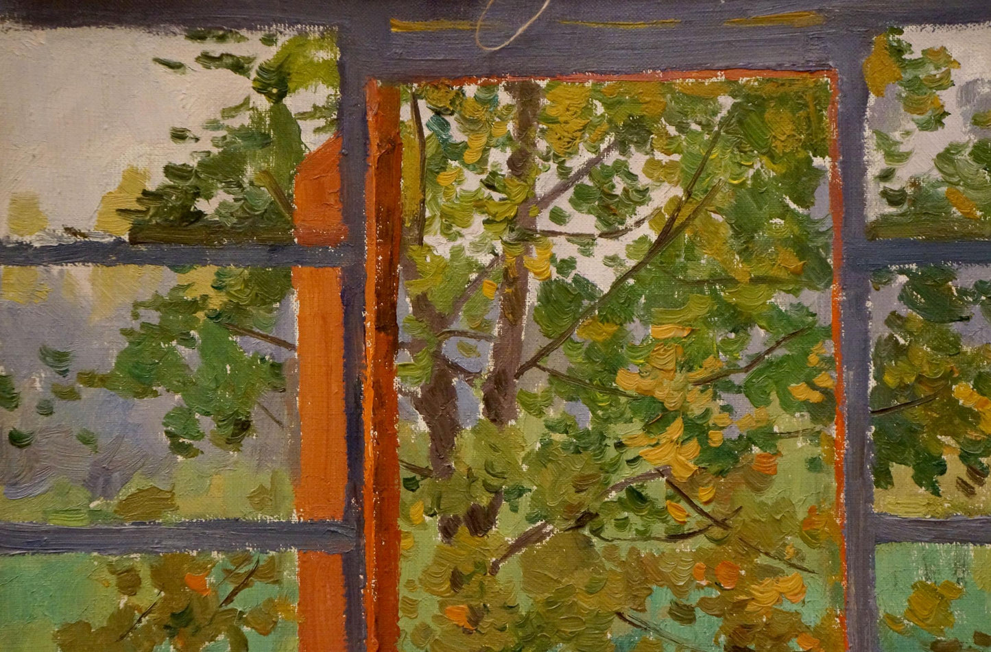 Oil painting "Terrace" by Chernikov, showcasing serene outdoor relaxation.