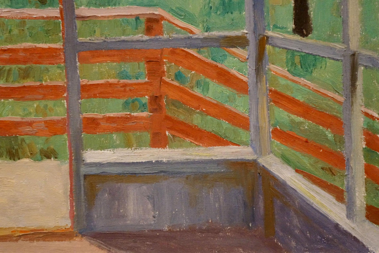 Chernikov's oil artwork, "Terrace," illustrating the beauty of al fresco living.
