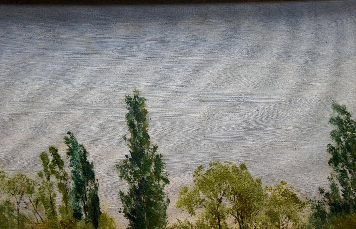 Oil painting At the house on the outskirts