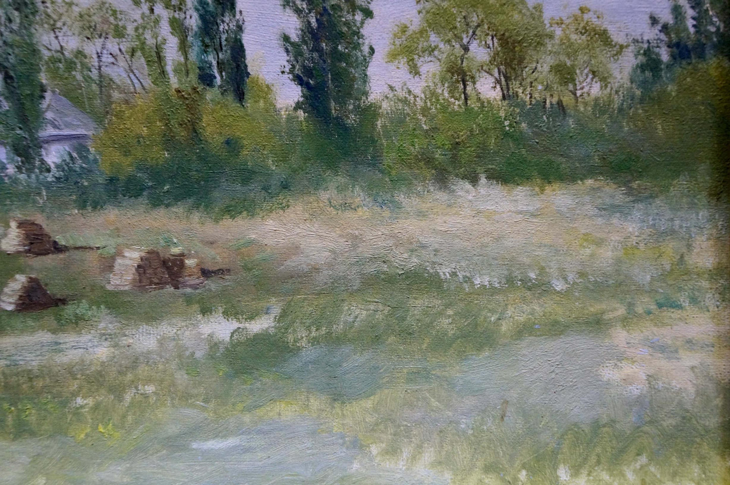 Oil painting At the house on the outskirts