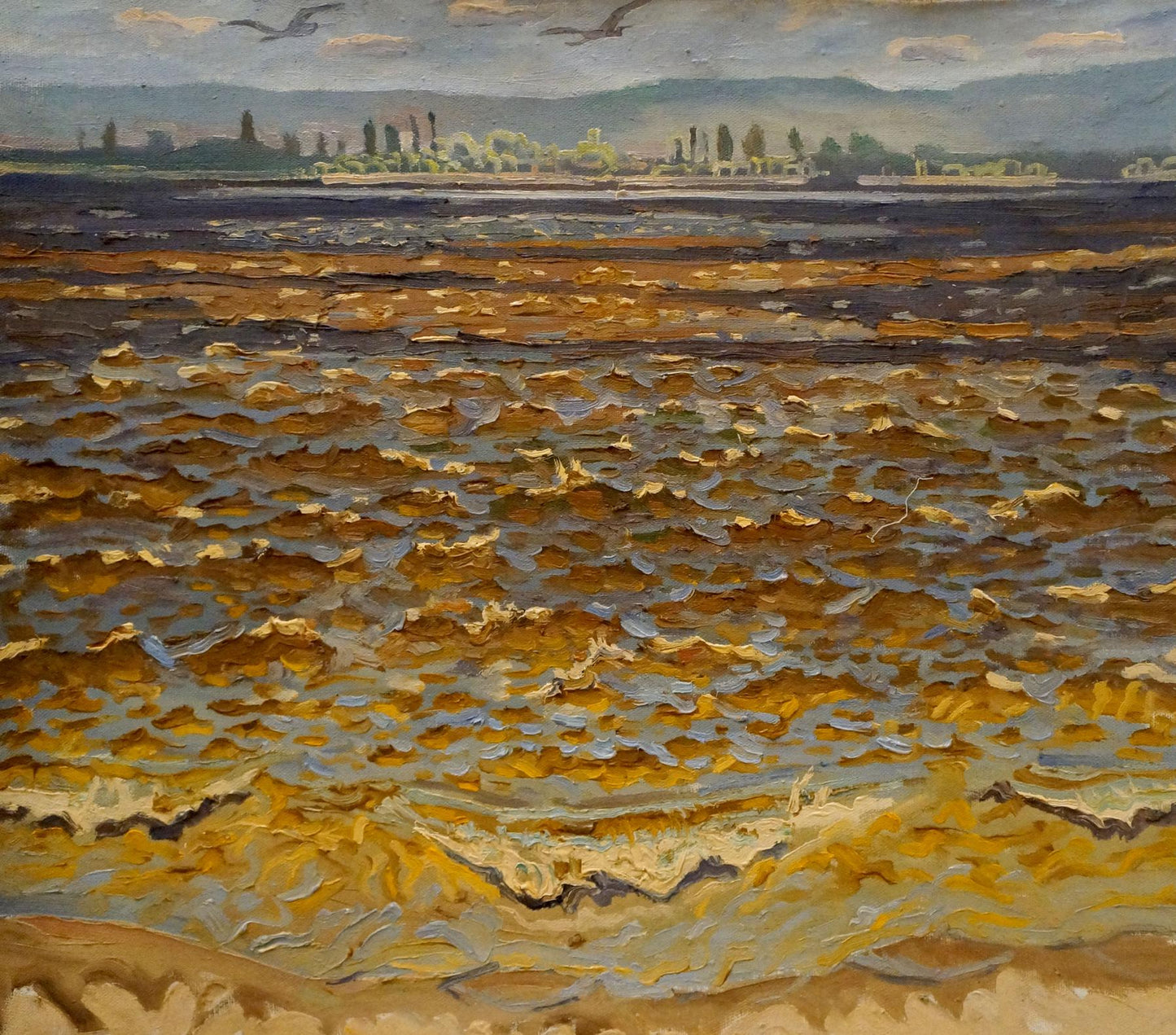 Oil painting Sea evening landscape Nikolay Chernikov