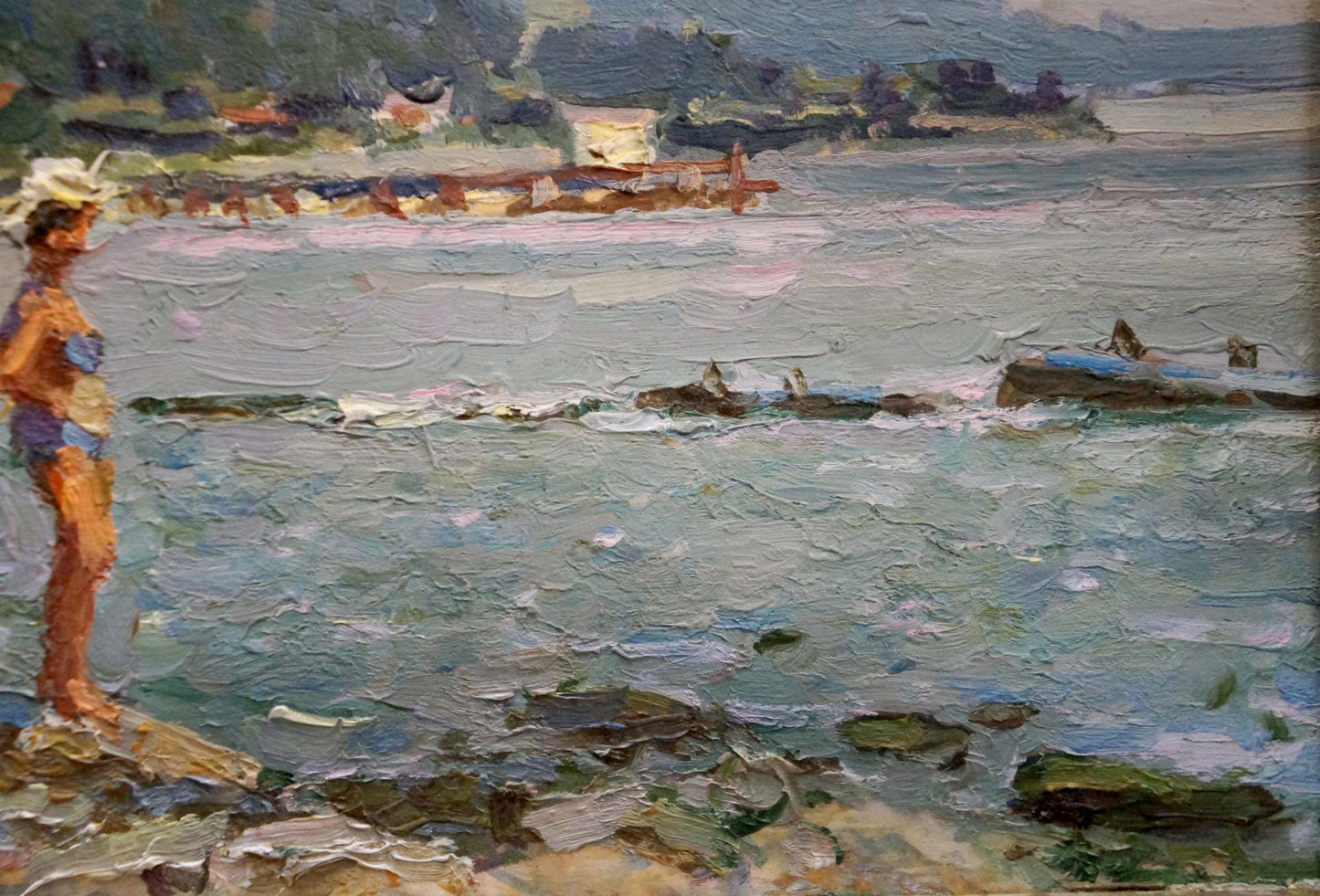 Oil painting Girl by the sea Korostelev Vladimir Alexandrovich