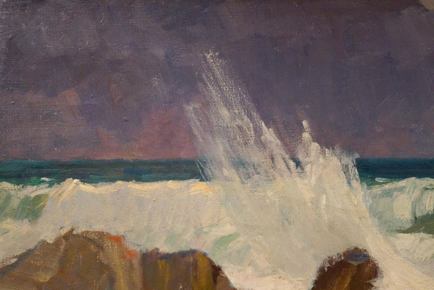 Oil painting Seascape with raging waves Nikolay Chernikov
