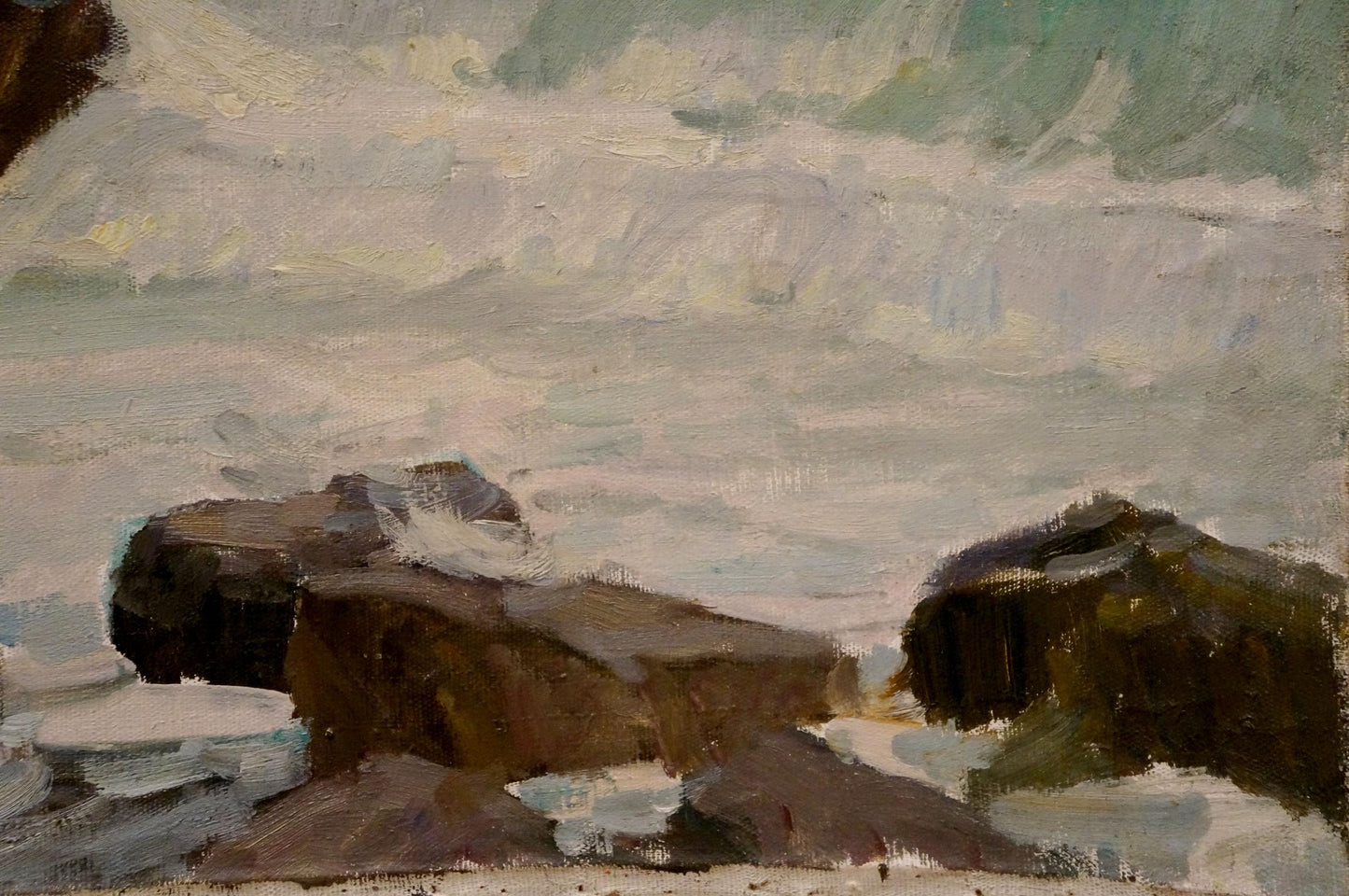Oil painting Seascape with raging waves Nikolay Chernikov