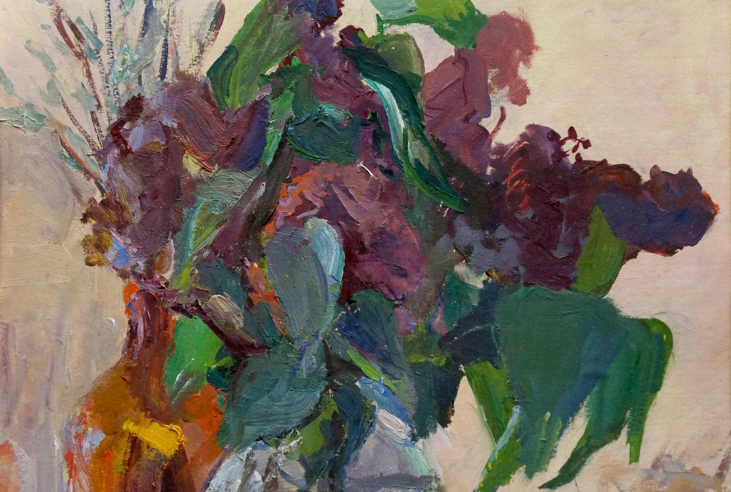 Oil painting Lilac bouquet Gantman Moses Faybovich