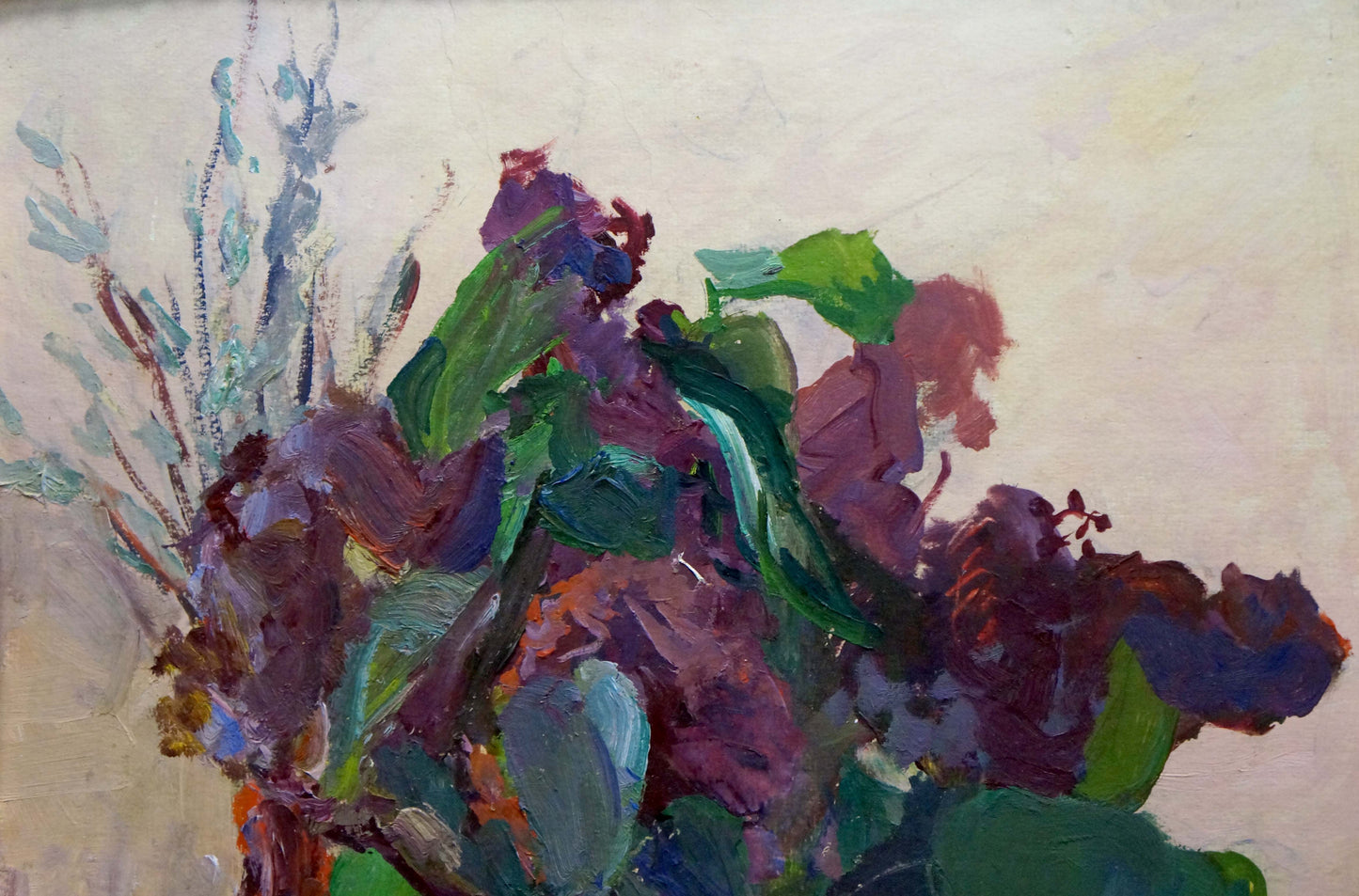 Oil painting Lilac bouquet Gantman Moses Faybovich