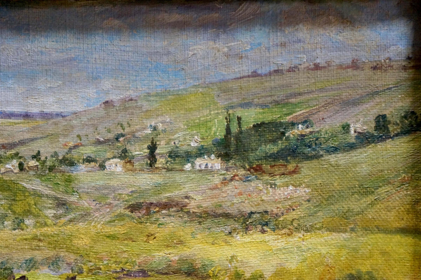 Oil painting Summer landscape