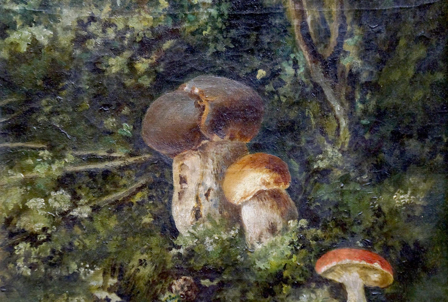 Oil painting Mushroom glade