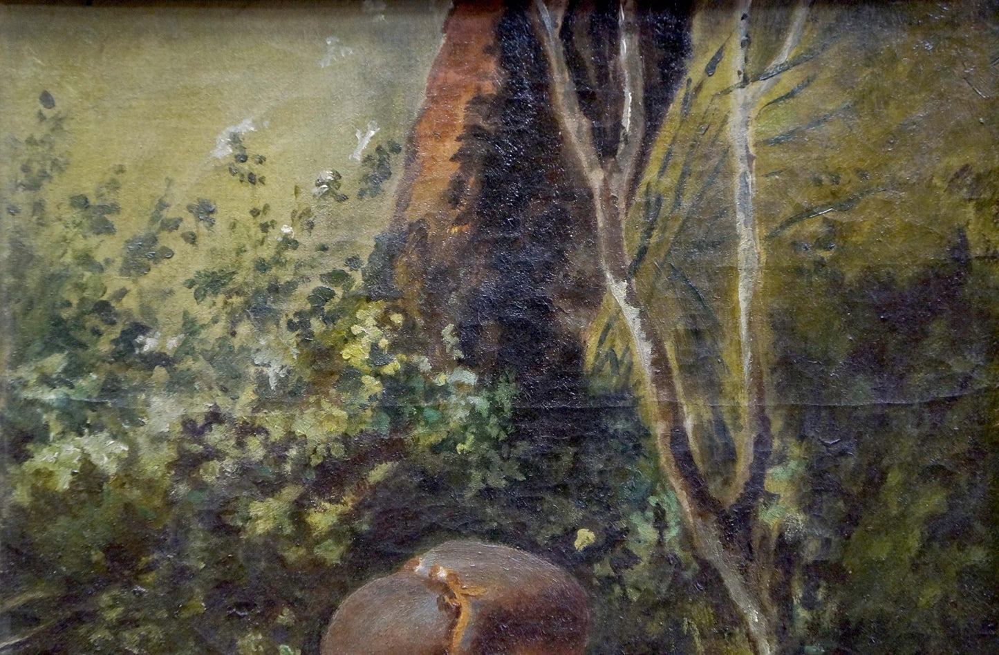 Oil painting Mushroom glade