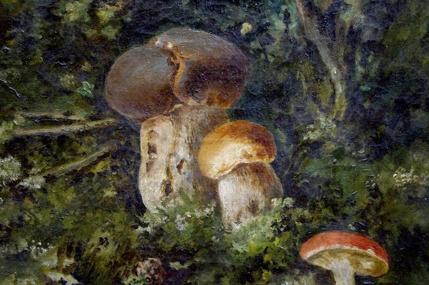 Oil painting Mushroom glade