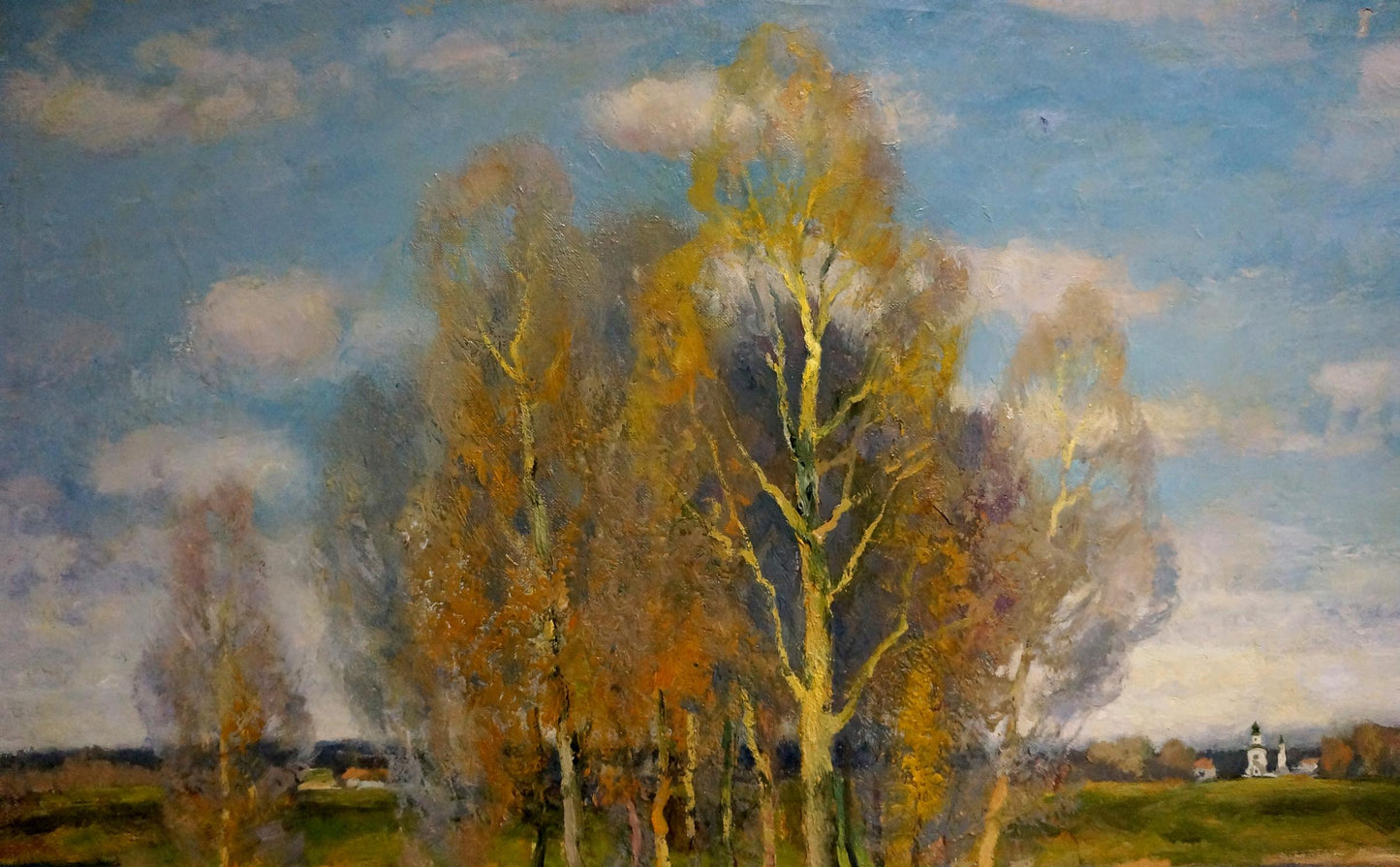 Oil painting Autumn landscape Alexander Mynka