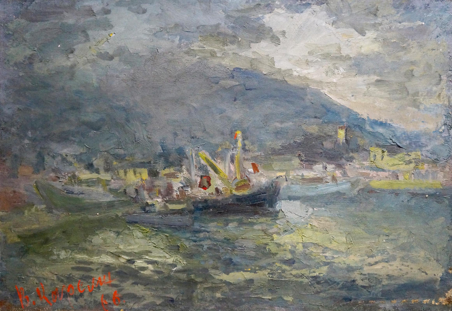 Oil painting In the storm Karelin Vyacheslav Dmitrievich