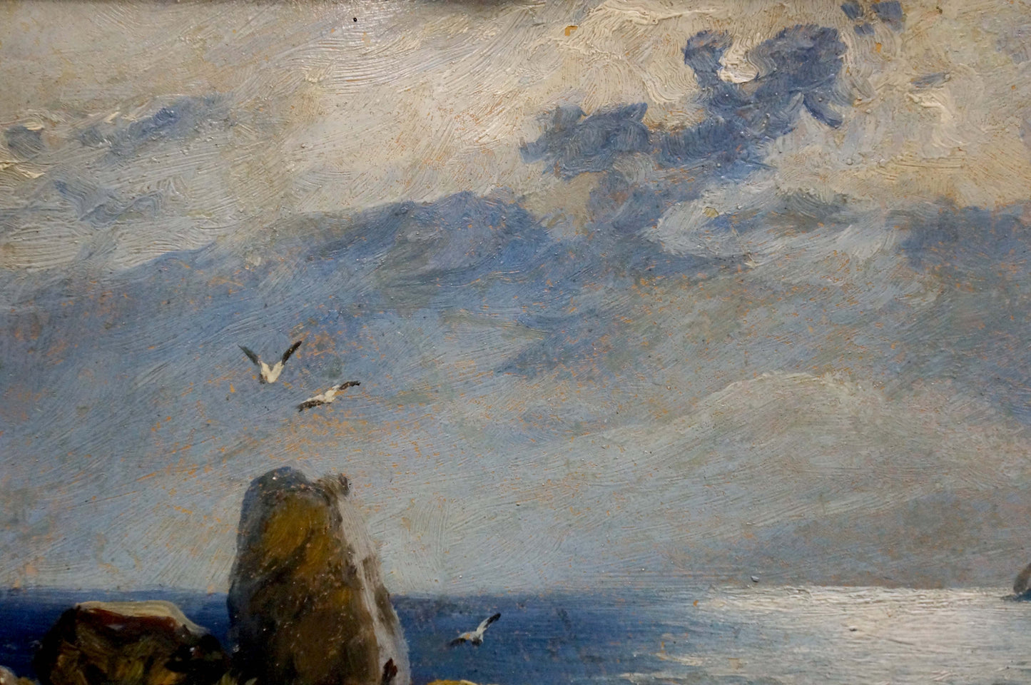 Oil painting Holidays at sea on sailboats Unknown artist