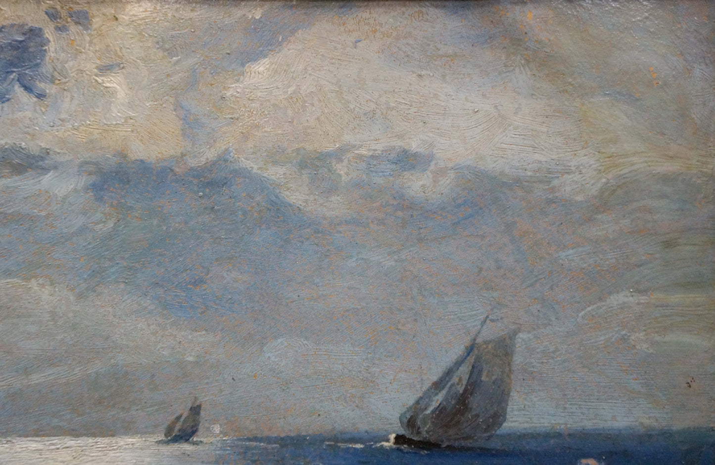 Oil painting Holidays at sea on sailboats Unknown artist