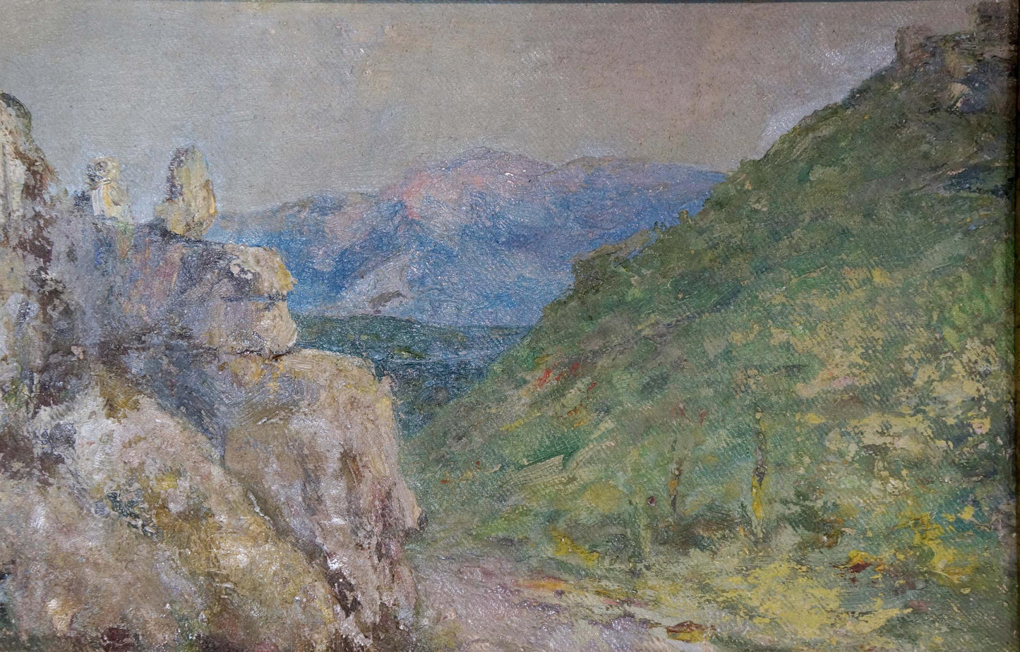 Oil painting Mountain landscape Paul Christiaan Bos