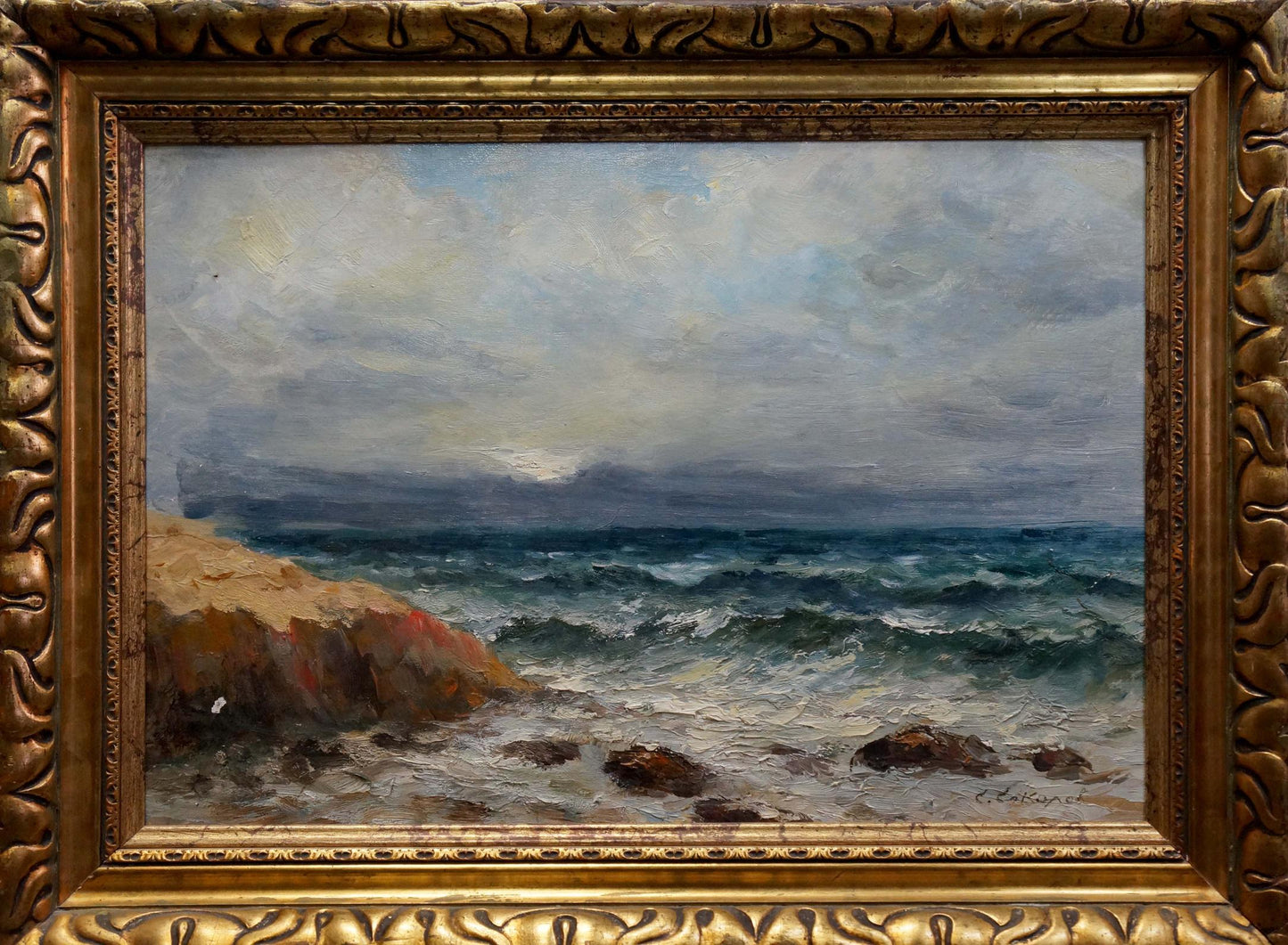 Oil painting Sea waves Sokolov Evgeny Mikhailovich