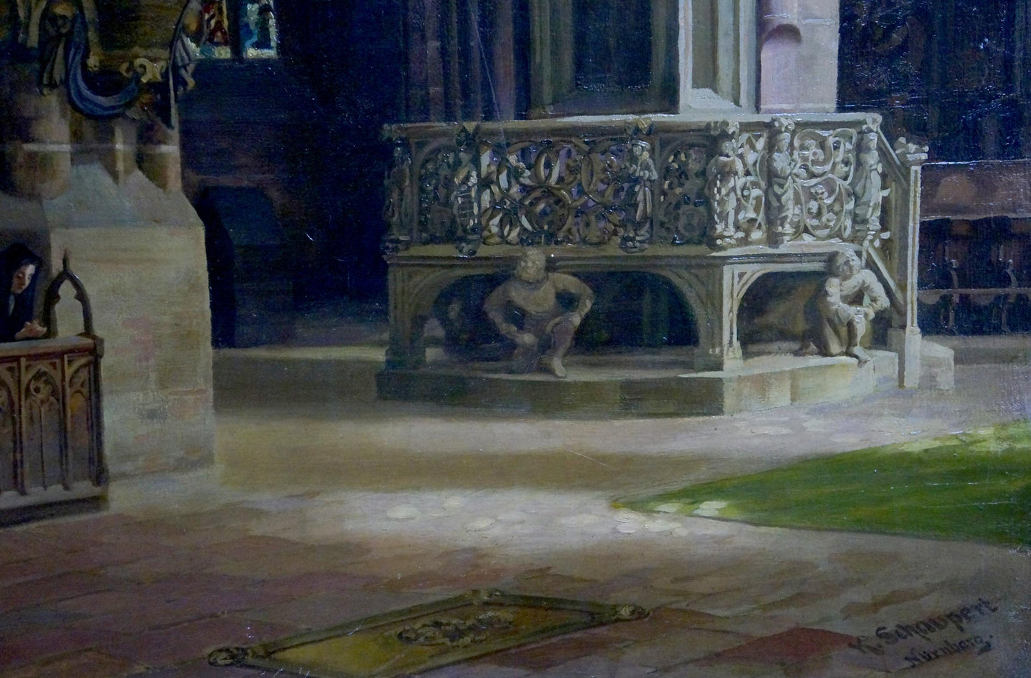 Oil painting To the throne room European artist