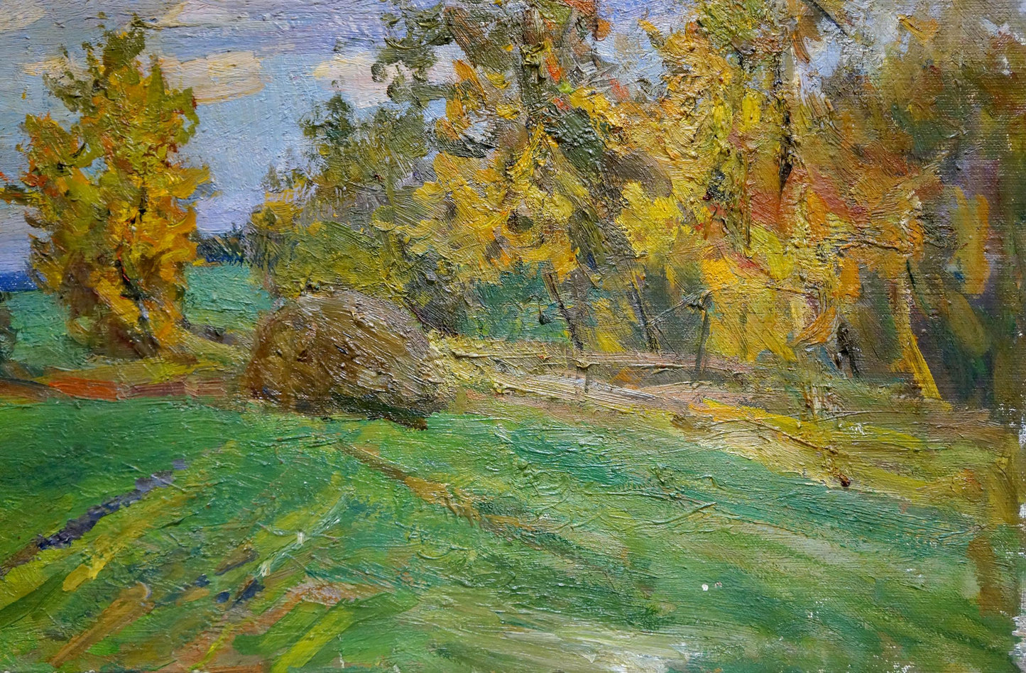 Oil painting Cloudy autumn day V. Gavrilov