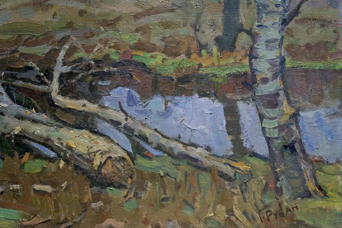 Oil painting Wetland Ruban Grigory Savelievich