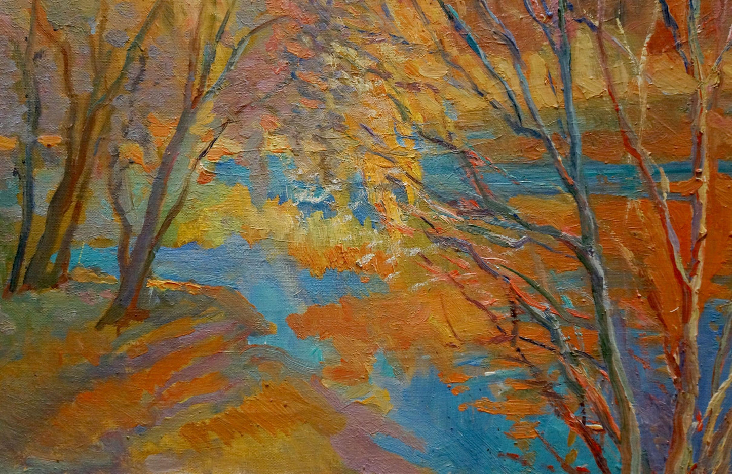 Oil painting Autumn landscape Titarenko Maria Anatolyevna