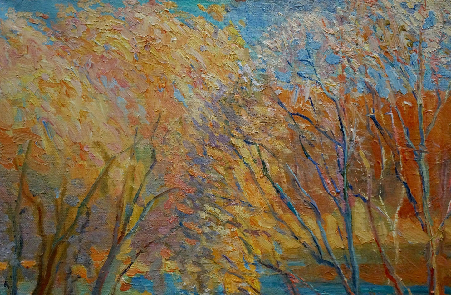Oil painting Autumn landscape Titarenko Maria Anatolyevna