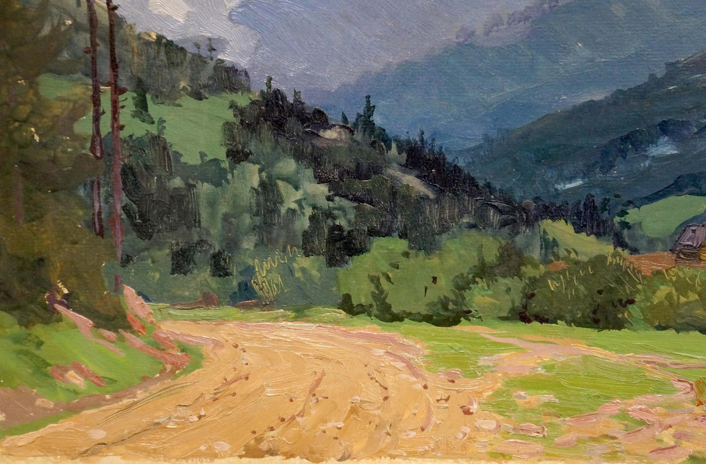 Oil painting Mountain landscape Fomin Anatoly Nikiforovich
