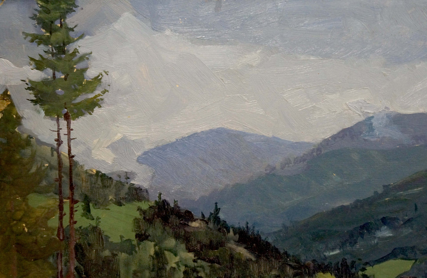 Oil painting Mountain landscape Fomin Anatoly Nikiforovich