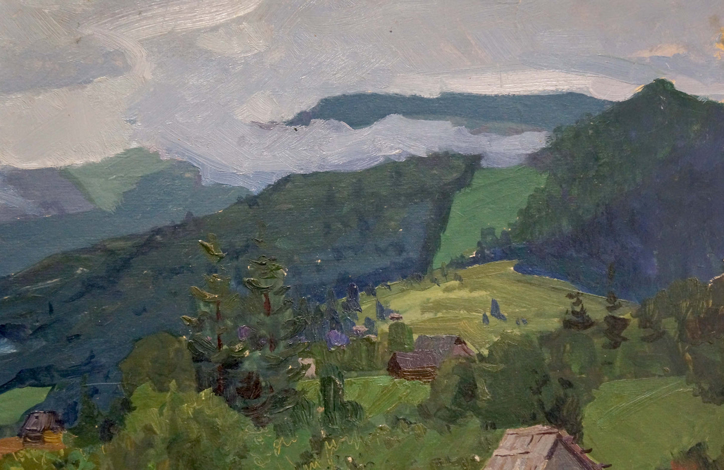 Oil painting Mountain landscape Fomin Anatoly Nikiforovich