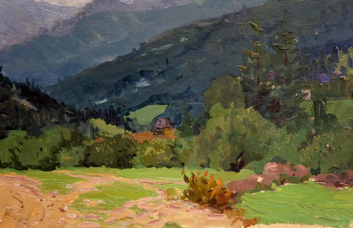 Oil painting Mountain landscape Fomin Anatoly Nikiforovich