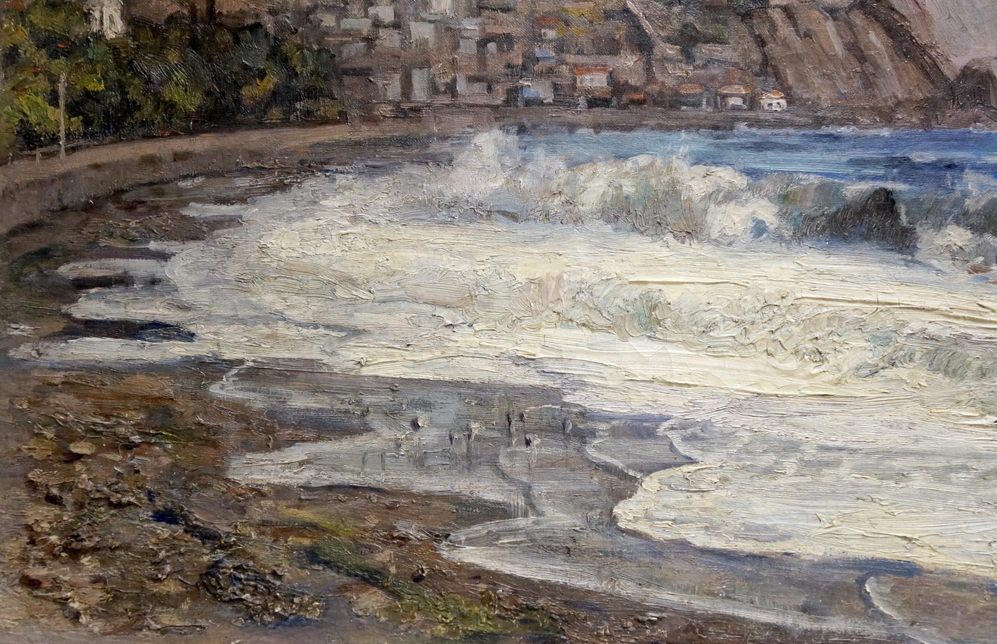 Oil painting Waves near the shore