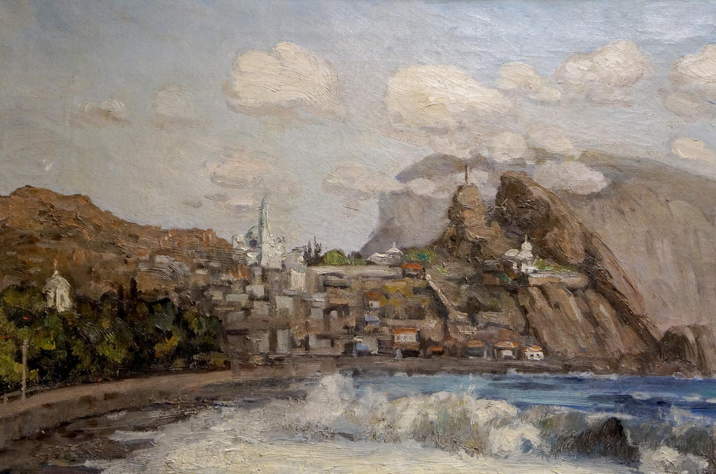 Oil painting Waves near the shore